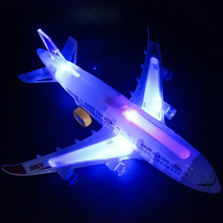 Avion miniature électrique avec musique et lumières clignotantes, jouet pour enfants, avion à monter soi-même, cadeau