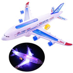 Avion miniature électrique avec musique et lumières clignotantes, jouet pour enfants, avion à monter soi-même, cadeau
