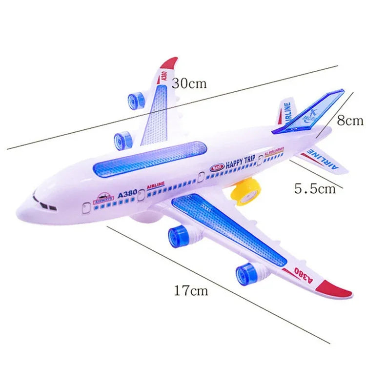 Avion miniature électrique avec musique et lumières clignotantes, jouet pour enfants, avion à monter soi-même, cadeau