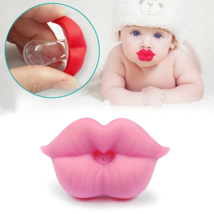 3 sucettes pour nouveau-né, lèvres rouges, factices, drôles, en silicone, tétons de bébé, anneaux de dentition, sucettes