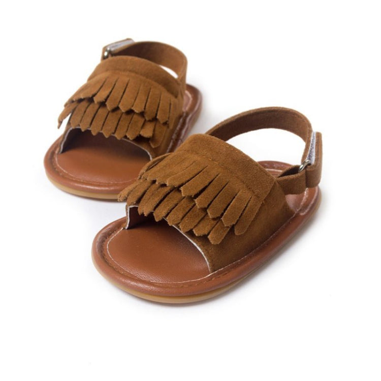 Sandales bébé décontractées à franges en PU, 11cm/76g, 12cm/83g, 13cm/93g