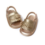 Sandales bébé décontractées à franges en PU, 11cm/76g, 12cm/83g, 13cm/93g