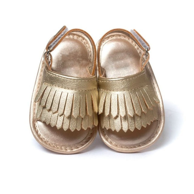 Sandales bébé décontractées à franges en PU, 11cm/76g, 12cm/83g, 13cm/93g