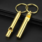 2 Pcs sifflet en métal ouvre-bouteille porte-clés créatif multifonctionnel pendentif anneau porte-clés, or, argent