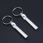 2 Pcs sifflet en métal ouvre-bouteille porte-clés créatif multifonctionnel pendentif anneau porte-clés, or, argent