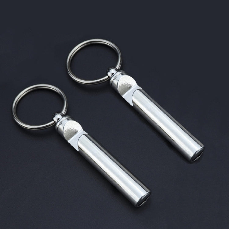2 Pcs sifflet en métal ouvre-bouteille porte-clés créatif multifonctionnel pendentif anneau porte-clés, or, argent
