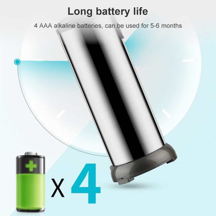Distributeur automatique de savon en acier inoxydable de 250 ml, distributeur de savon à capteur infrarouge, 250 ml