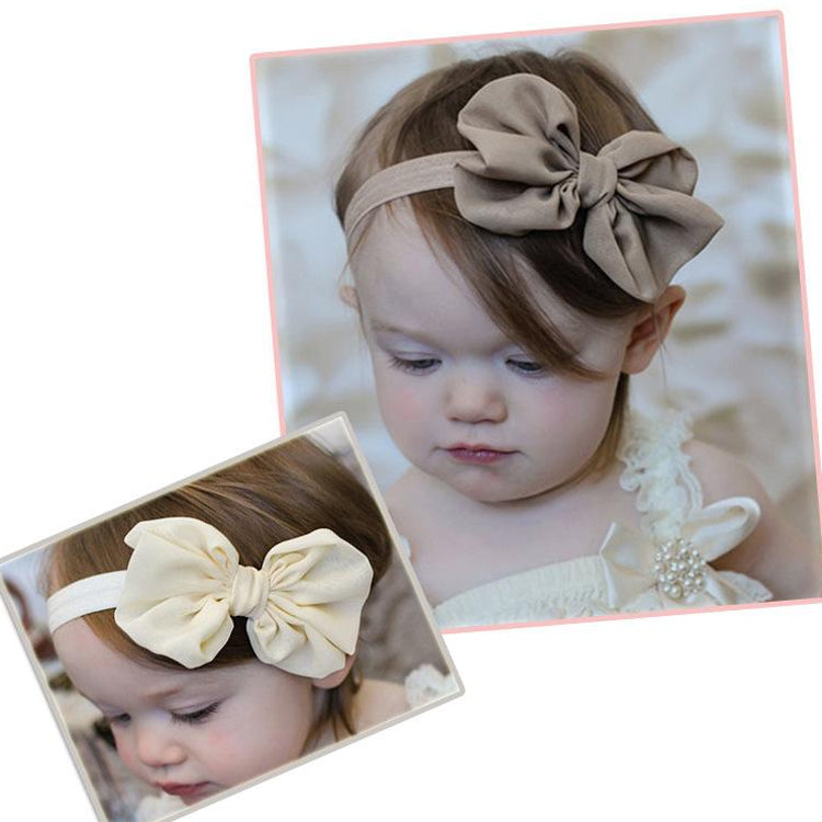 2 bandeaux pour bébé en ruban et nœud en mousseline, bandeau pour cheveux d'enfants