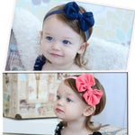 2 bandeaux pour bébé en ruban et nœud en mousseline, bandeau pour cheveux d'enfants