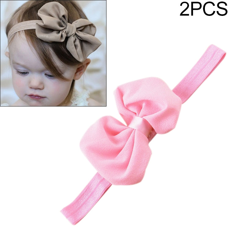 2 bandeaux pour bébé en ruban et nœud en mousseline, bandeau pour cheveux d'enfants