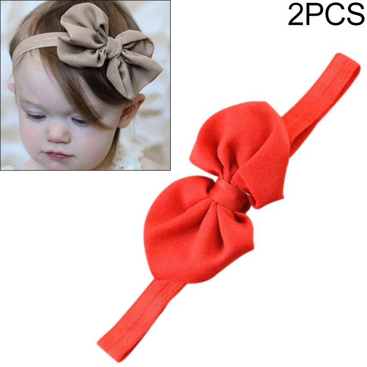 2 bandeaux pour bébé en ruban et nœud en mousseline, bandeau pour cheveux d'enfants