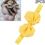 2 bandeaux pour bébé en ruban et nœud en mousseline, bandeau pour cheveux d'enfants
