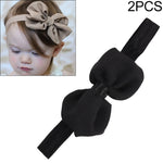 2 bandeaux pour bébé en ruban et nœud en mousseline, bandeau pour cheveux d'enfants
