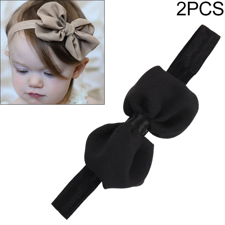 2 bandeaux pour bébé en ruban et nœud en mousseline, bandeau pour cheveux d'enfants