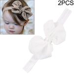 2 bandeaux pour bébé en ruban et nœud en mousseline, bandeau pour cheveux d'enfants