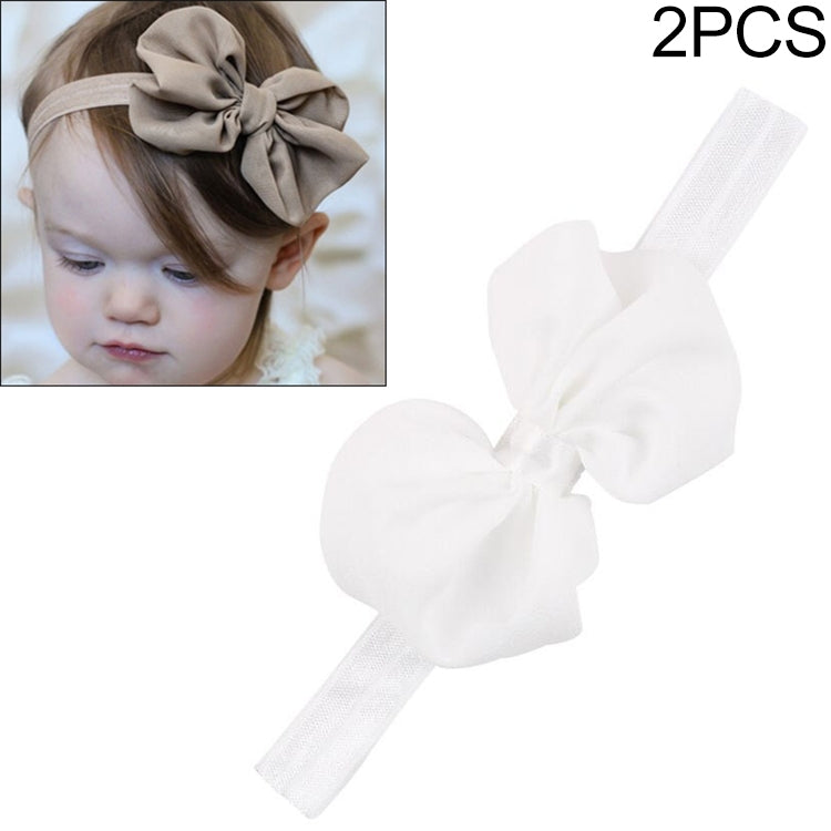 2 bandeaux pour bébé en ruban et nœud en mousseline, bandeau pour cheveux d'enfants