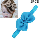 2 bandeaux pour bébé en ruban et nœud en mousseline, bandeau pour cheveux d'enfants