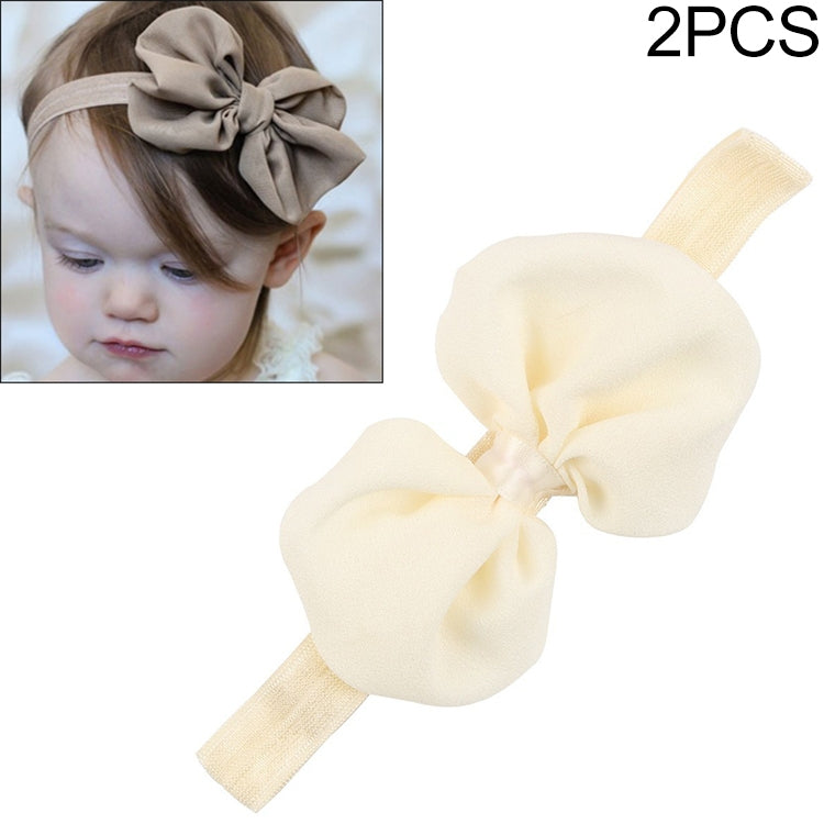 2 bandeaux pour bébé en ruban et nœud en mousseline, bandeau pour cheveux d'enfants