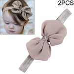 2 bandeaux pour bébé en ruban et nœud en mousseline, bandeau pour cheveux d'enfants