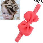 2 bandeaux pour bébé en ruban et nœud en mousseline, bandeau pour cheveux d'enfants