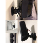 Paire de supports muraux noirs pour haut-parleur Surround, design rotatif à 45 degrés pour fixation TV murale, 8 x 4,5 x 5,8 cm