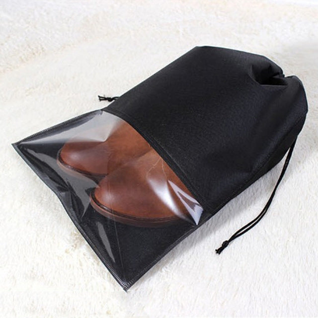 10 sacs de rangement étanches pour chaussures, pochette de voyage portable, organisateur à cordon, housse non tissée, 32x44cm, 27x36cm