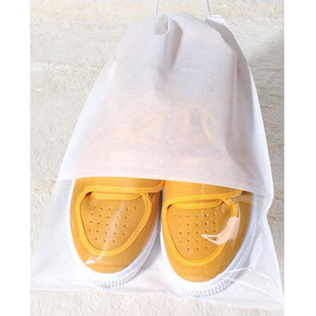 10 sacs de rangement étanches pour chaussures, pochette de voyage portable, organisateur à cordon, housse non tissée, 32x44cm, 27x36cm