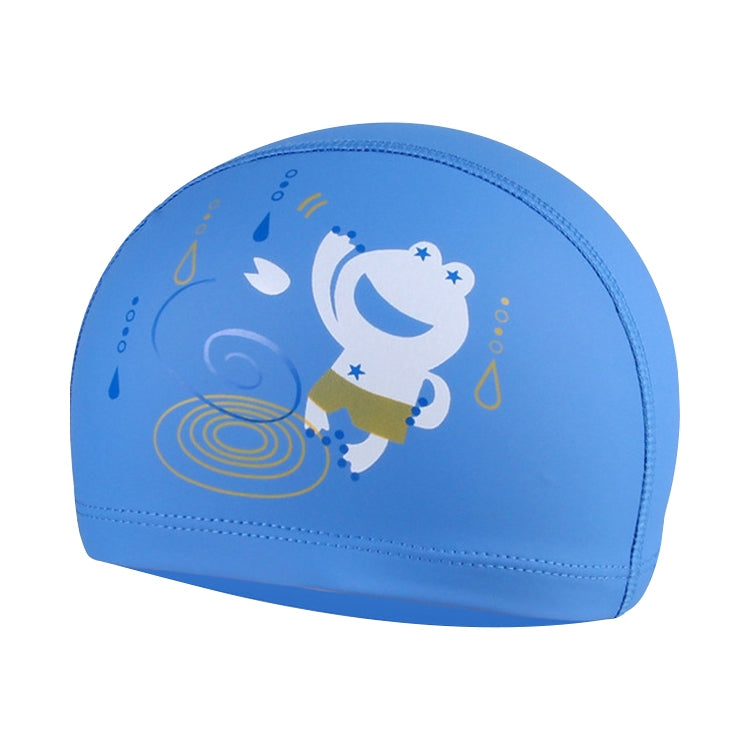 Bonnet de bain imperméable pour enfants avec motif grenouille mignon en PU, Grenouille (Bleu), Grenouille (Rose), Grenouille (Orange), Grenouille (Bleu foncé)