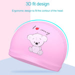 Bonnet de bain imperméable pour enfants avec motif grenouille mignon en PU, Grenouille (Bleu), Grenouille (Rose), Grenouille (Orange), Grenouille (Bleu foncé)