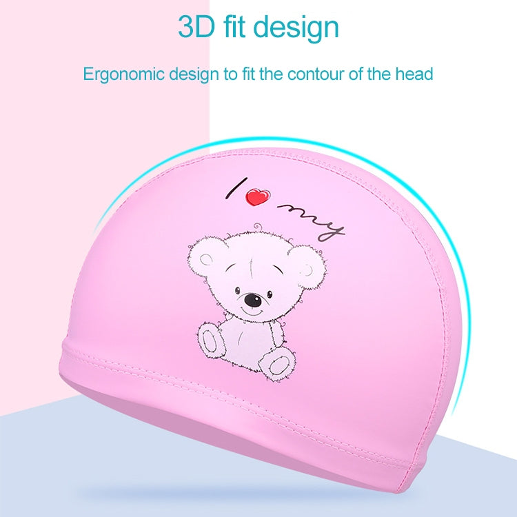 Bonnet de bain imperméable pour enfants avec motif grenouille mignon en PU, Grenouille (Bleu), Grenouille (Rose), Grenouille (Orange), Grenouille (Bleu foncé)