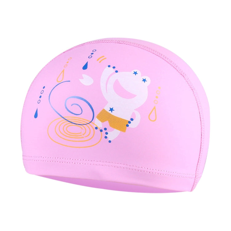 Bonnet de bain imperméable pour enfants avec motif grenouille mignon en PU, Grenouille (Bleu), Grenouille (Rose), Grenouille (Orange), Grenouille (Bleu foncé)