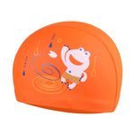 Bonnet de bain imperméable pour enfants avec motif grenouille mignon en PU, Grenouille (Bleu), Grenouille (Rose), Grenouille (Orange), Grenouille (Bleu foncé)