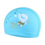 Bonnet de bain imperméable pour enfants avec motif grenouille mignon en PU, Grenouille (Bleu), Grenouille (Rose), Grenouille (Orange), Grenouille (Bleu foncé)