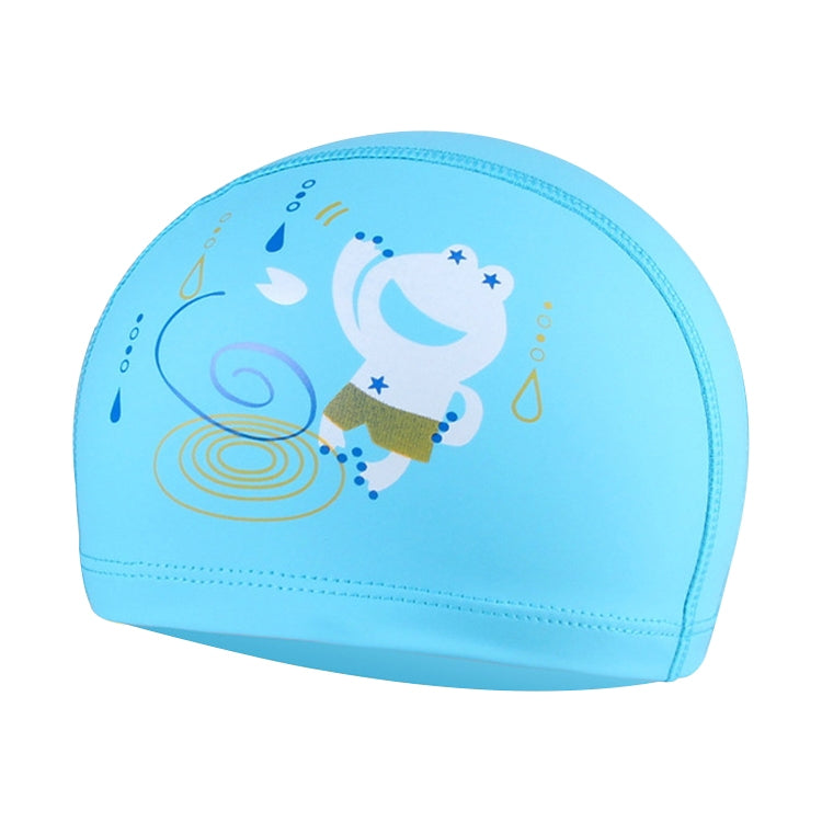 Bonnet de bain imperméable pour enfants avec motif grenouille mignon en PU, Grenouille (Bleu), Grenouille (Rose), Grenouille (Orange), Grenouille (Bleu foncé)