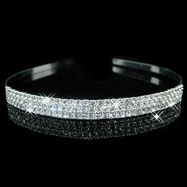 Princess Tiaras Couronne de Mariage en Strass Perles Bandeau Enfants Filles Couronne de Mariée Fête Accessoires Bijoux de Cheveux
