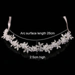 Bijoux de tête de mariée en cristal noble avec strass, accessoires de cheveux de mariage en ruban de satin pour mariées, tiares, couronnes, bandeaux