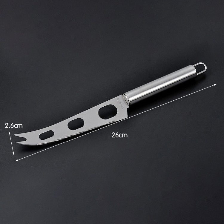 Couteau à Fromage en Acier Inoxydable avec Pointe Fourchette, Couteau à Beurre, Trancheuse à Beurre, Coupe-Pizza, Couteau à Fromage
