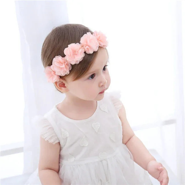 Serre-tête floral pour bébé fille, fait main, accessoires pour cheveux