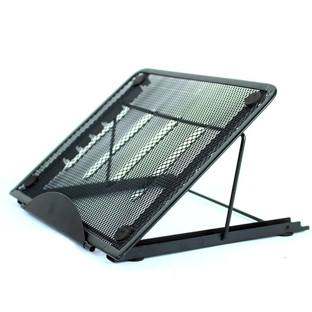 Support ventilé ajustable en maille métallique pliable pour ordinateur portable/de bureau