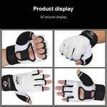 Gants de boxe d'entraînement demi-doigts pour adultes en cuir PU pour fitness, sparring, taekwondo, XS, S, M, L, XL, XXL