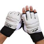 Gants de boxe d'entraînement demi-doigts pour adultes en cuir PU pour fitness, sparring, taekwondo, XS, S, M, L, XL, XXL