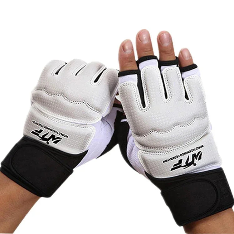 Gants de boxe d'entraînement demi-doigts pour adultes en cuir PU pour fitness, sparring, taekwondo, XS, S, M, L, XL, XXL