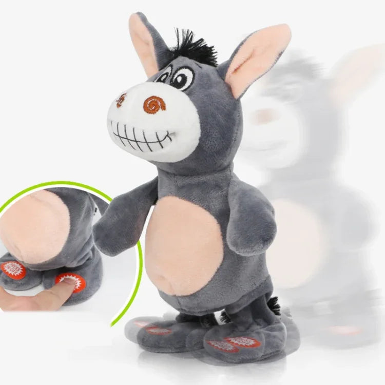 Âne électronique interactif en forme de petit animal, jouet intelligent qui marche et parle, cadeau d'anniversaire pour enfants, petit âne
