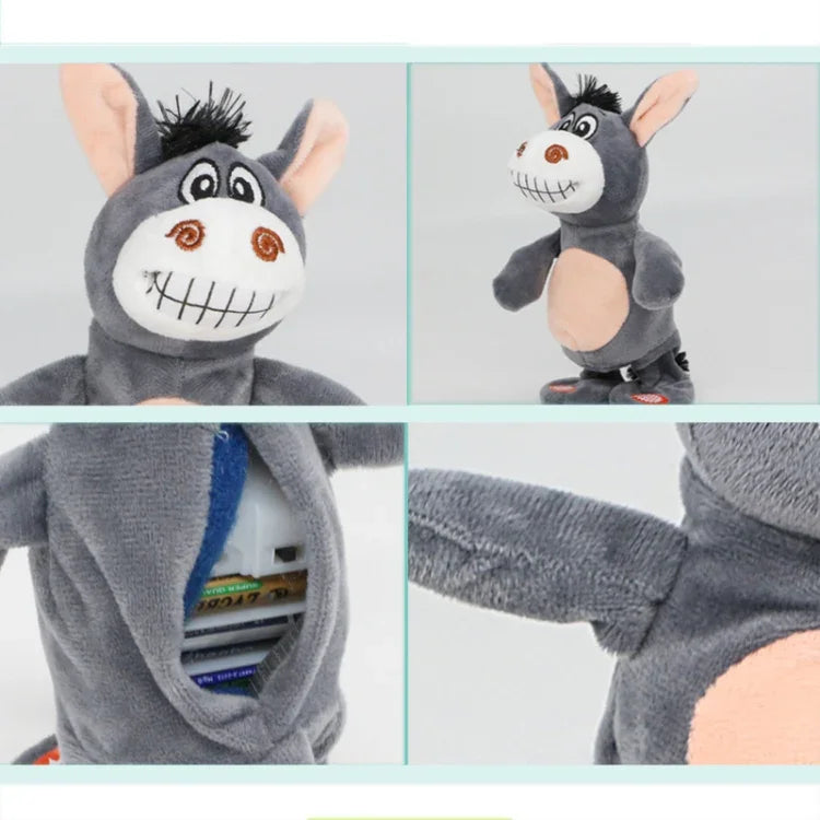 Âne électronique interactif en forme de petit animal, jouet intelligent qui marche et parle, cadeau d'anniversaire pour enfants, petit âne