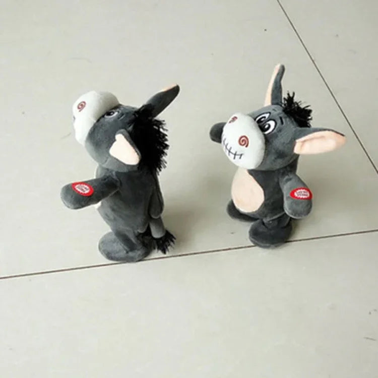 Âne électronique interactif en forme de petit animal, jouet intelligent qui marche et parle, cadeau d'anniversaire pour enfants, petit âne