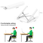 Support d'ordinateur portable pliable portable, élévateur, refroidissant, réglable en hauteur et en angle