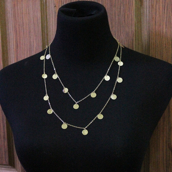 Collier long gaufrette mode femme