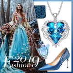 Colliers Cœurs Ailes d'Ange en Cristal Mode Femme