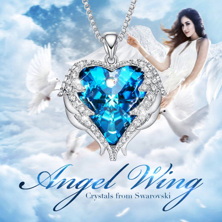Colliers Cœurs Ailes d'Ange en Cristal Mode Femme