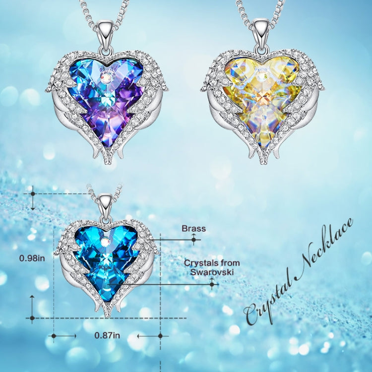 Colliers Cœurs Ailes d'Ange en Cristal Mode Femme